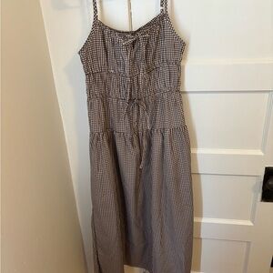 Brown Gingham Dress
